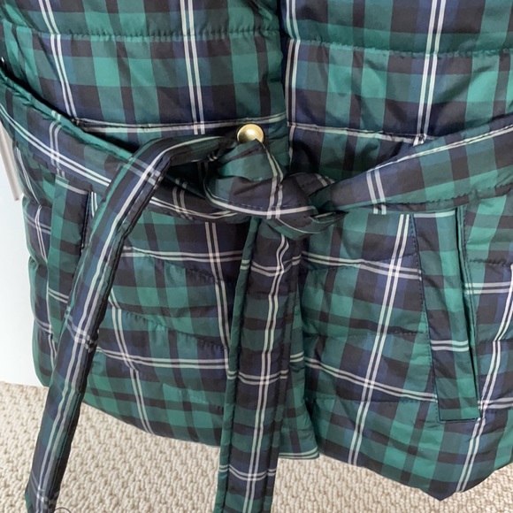 J Crew Navy & Green Puffer Coat - Size XS - Picture 5 of 9